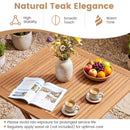 32-Inch Square Teak Wood Patio Dining Table for 4 by DirectDeals