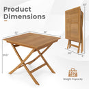 32-Inch Square Teak Wood Patio Dining Table for 4 by LJGDeals