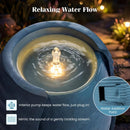 32 Inch Tall Jar Water Fountain with LED Lights and Pump Vintage Ceramic by LJGDeals