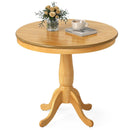 32 Inch Wooden Round Pub Pedestal Side Table by LJGDeals