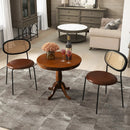 32 Inch Wooden Round Pub Pedestal Side Table by LJGDeals