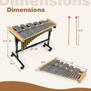 32 Note Marimba Aluminum Xylophone with Rubber Wood Base-Golden by LJGDeals