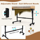 32 Note Marimba Aluminum Xylophone with Rubber Wood Base-Golden by LJGDeals