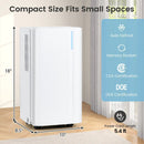 32 Pints 2000 Sq.ft Portable Dehumidifier for Home and Basement-White by LJGDeals