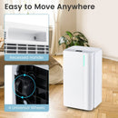 32 Pints 2000 Sq.ft Portable Dehumidifier for Home and Basement-White by LJGDeals