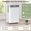 32 Pints 2000 Sq.ft Quiet Dehumidifier for Home with 3 Modes-White by LJGDeals