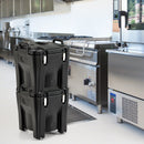 32 QT Portable Insulated Food Carrier with Stainless Steel Barrel for Catering Camping-Black by LJGDeals