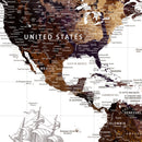 Personalized Vintage World Map Canvas – Custom Framed Push