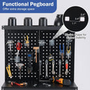 32 x 16 Inch Workbench Work Table with 2 PCs Pegboard Drawer and Shelves by LJGDeals