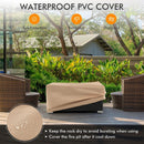 32 x 20 Inch Propane Rattan Fire Pit Table Set with Side Table Tank and Cover by LJGDeals