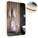 32 x 24 Inch Shatterproof Wall Mirror with 3-Color Lights and Anti-Fog Function by LJGDeals