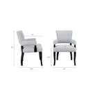 Elegant Arm Dining Chair With Brass Nail Head Detailing by HouseOfZazla