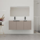 Contemporary Wall Mounted Bathroom Vanity With Resin Double Sink by HouseOfZazla
