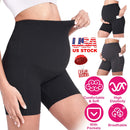 Women Maternity Shorts Seamless Pregnancy Underwear Shapewear Fitness Yoga Running Shorts High Waist Over The Belly Pants with Two Side Pockets