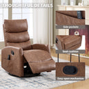 Heat Massage Manual Recliner Chair with Rocker and Swivel