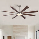 Large Ceiling Fan With Dimmable LED Light 8 Blades Remote Control, Reversible DC Motor