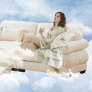 Modern Sofa With Bolstered Armrests And Pillows by HouseOfZazla