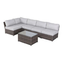 Comfortable Modern Patio Rattan Sectional Set With Cushions by Unique Piece Furniture