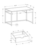 Computer Desk for Home Office, Laptop, 1 Storage Drawer, Contemporary & Modern by HouseOfZazla