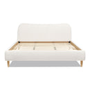 Roman - Curved Headboard Upholstered Platform Bed by HouseOfZazla