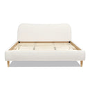 Roman - Curved Headboard Upholstered Platform Bed by Unique Piece Furniture