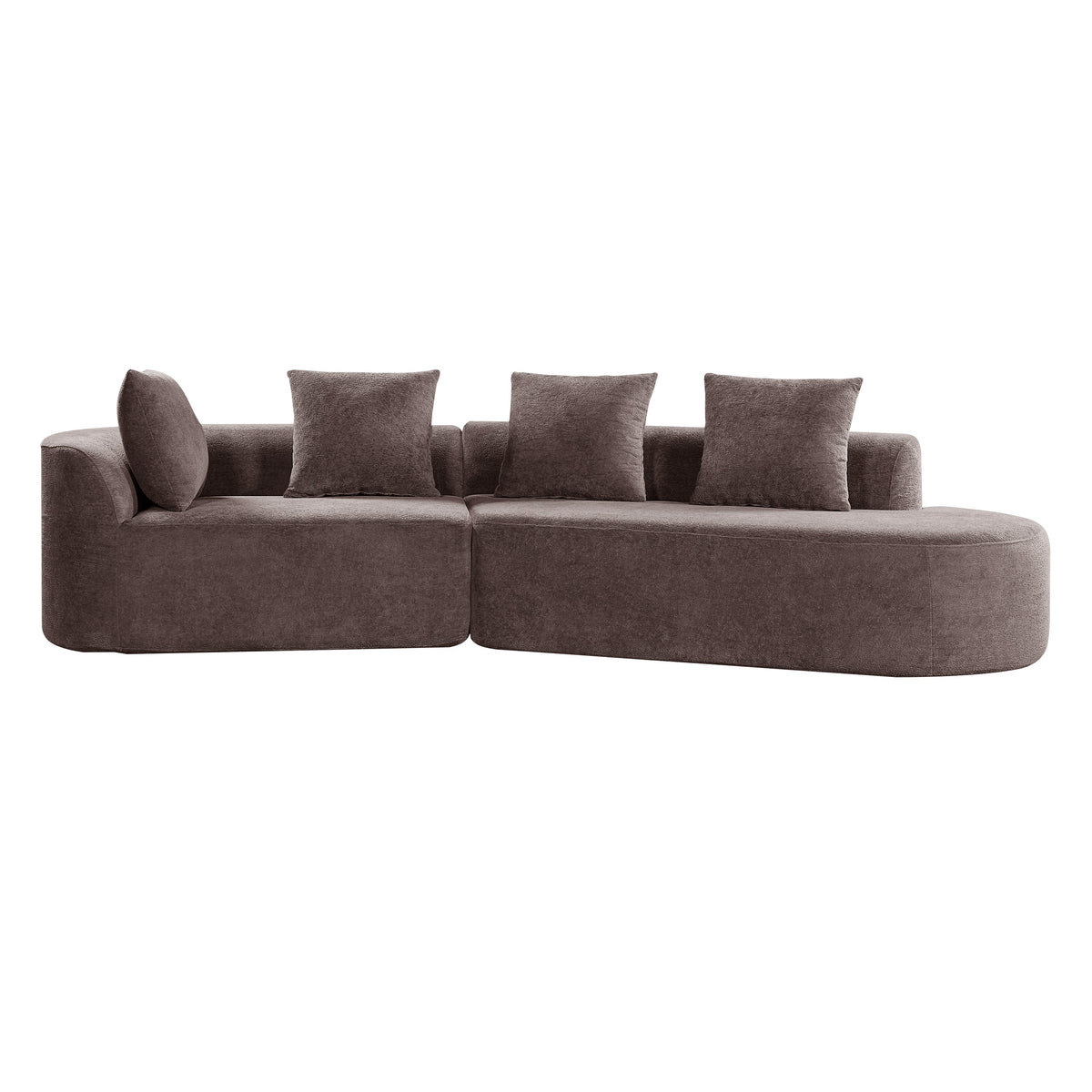 116" Modern Curved Sectional Sofa with High-Density Fully Compressed Sponge, photo 4 of 10