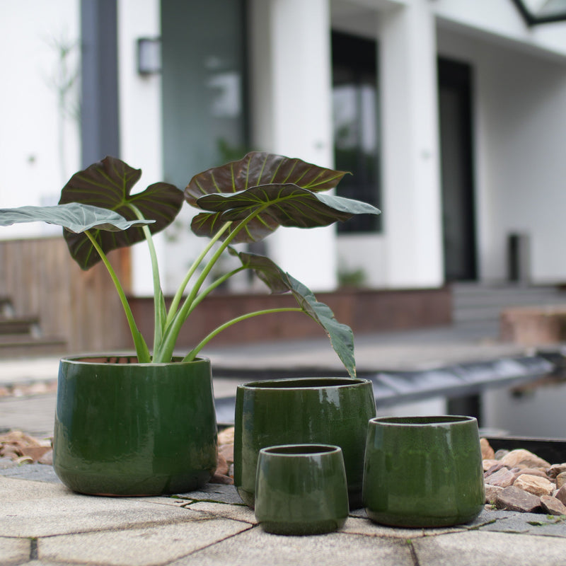 Handmade Solid Glazed Ceramic Planter Set of 4, photo 2 of 10