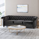 Chesterfield Style 3 Seater Sofa With Deep Button Tufting by HouseOfZazla