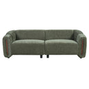 87.4" Modern Minimalist Curved Block Sofa