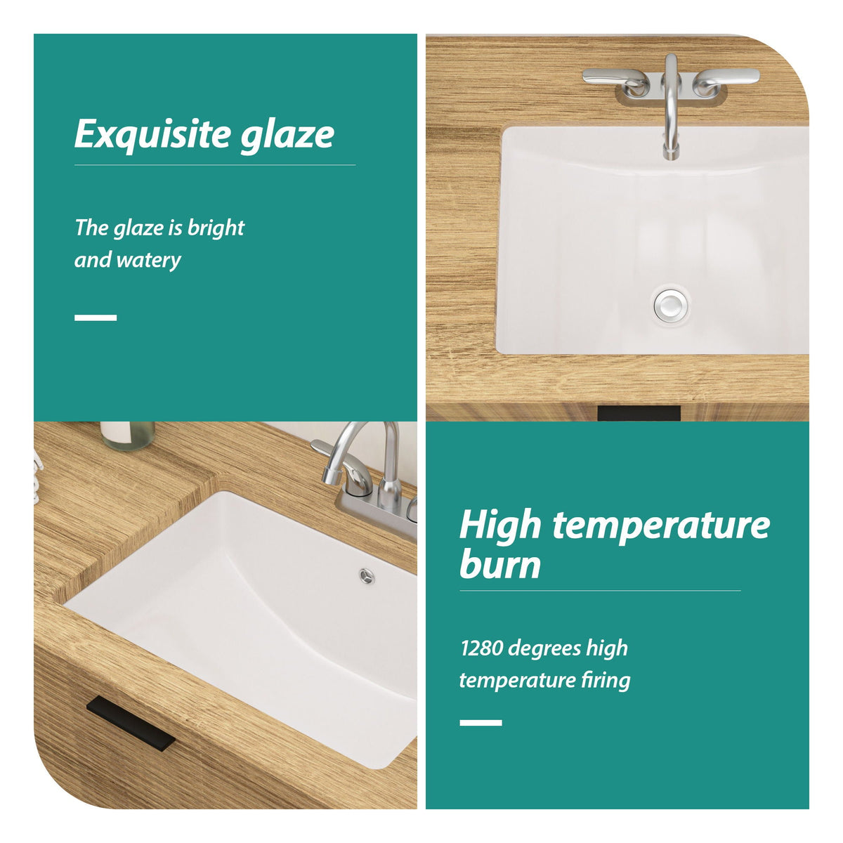Modern Ceramic Undermount Bathroom Sink With Overflow, High Quality, photo 15 of 40