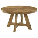 Kent - 5 Piece Dining Table Set With Upholstered Chairs - Brown Oak