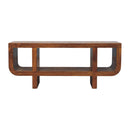 Solid Wood Orion Curved Media Unit