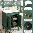 Bathroom Vanity With Top Sink, 2 Tier Storage Cabinet