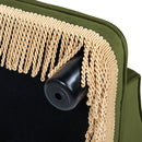 Duchess 33' Medium Princess Pet Bed Sofa with Fringe Skirt, Olive Green Velvet