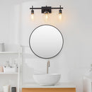 Bunbury 5-Piece "All-in-One" Bathroom Set, Matte Black, 3-Light Vanity Light Combo