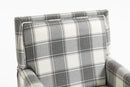 Upholstered Accent Chair, Vintage Armchair with Solid Wood Legs