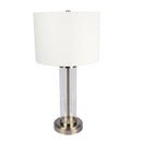Luna - Table Lamp With On / Off Switch Clear Body Base - Clear / Silver / White by HouseOfZazla