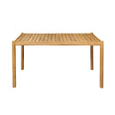 Outdoor Dining Set 1 Table 4 Chairs (Set of 5) - Teak / Beige by HouseOfZazla