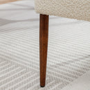 Accent Chairs Set of 2, Boucle Chairs with Solid Woood, Upholstered Dining Chairs for Living Room, Kitchen, Bedroom, Beauty Room,Dining room-Cream