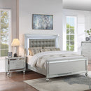 3 Piece Bedroom Set, Sleek Modern Bed With LED Nightstands by HouseOfZazla