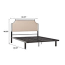 Mimi Upholstered Traditional Metal Queen Bed