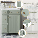 Transitional Style Bathroom Vanity Cabinet With Ceramic Sink by HouseOfZazla