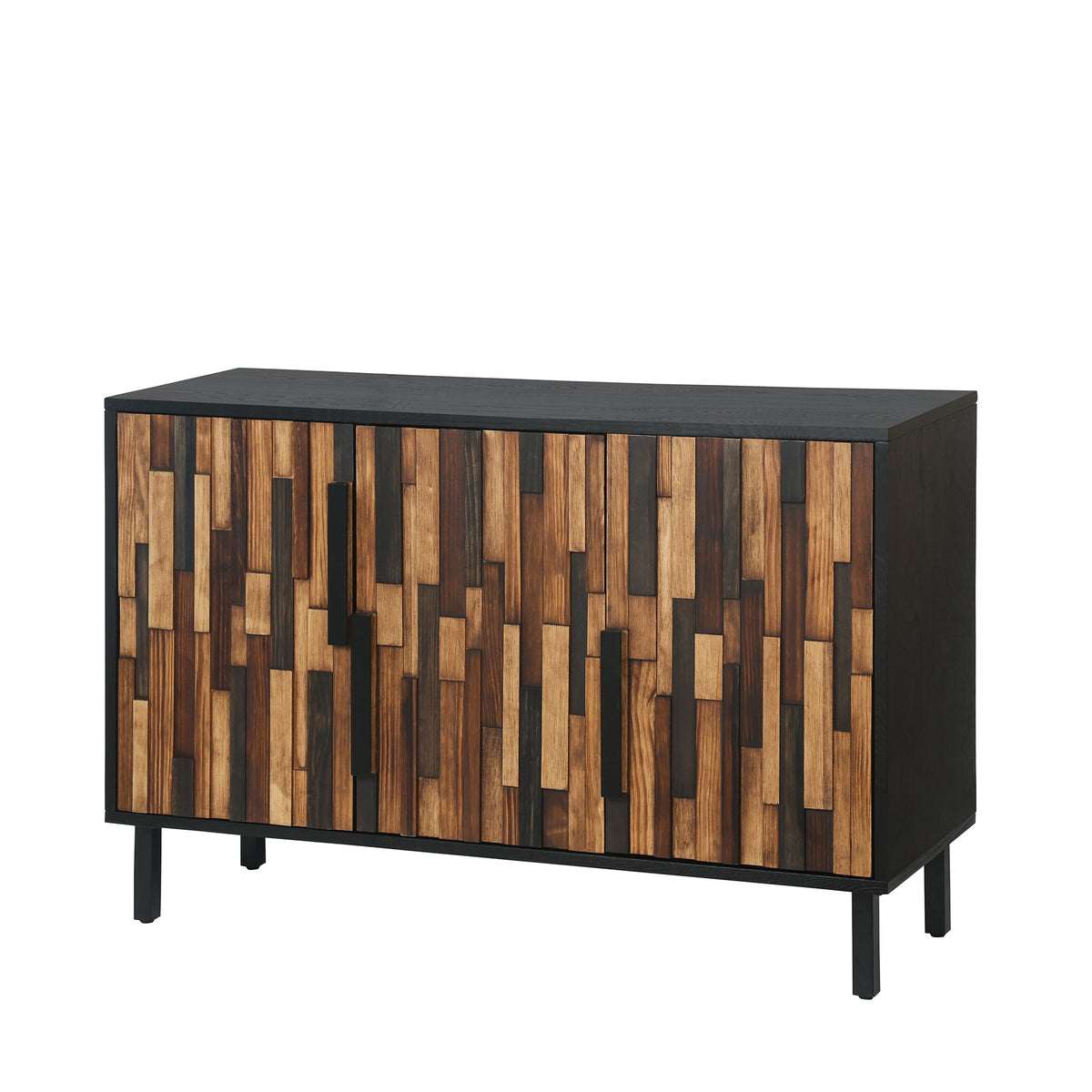 Farmhouse Rustic Sideboard With Straight Wood Pattern, photo 9 of 10