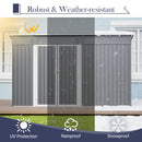 10'x4' Outdoor Metal Storage Shed for Garden Tools Lockable Door With Floor Frame by HouseOfZazla
