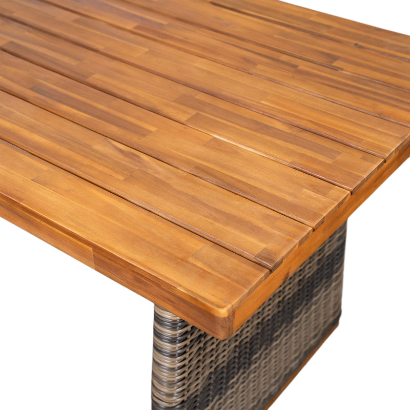 Outdoor Acacia Wood Dining Table with Teak Finish, photo 8 of 10