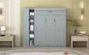 Murphy Wall Bed With Shelves, Wardrobe And LED Lights by HouseOfZazla