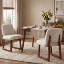 Dining Chair With Curved Legs (Set of 2) - Beige / Brown by HouseOfZazla