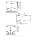 3 Piece Nesting Design Table Set - Brown