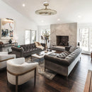 33" Modern DC Motor Crystal Ceiling Fan with Lighting and Remote Control