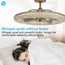 33" Modern DC Motor Crystal Ceiling Fan with Lighting and Remote Control